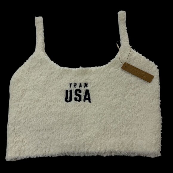 SKIMS Tops - SKIMS Cozy Knit Tank Top Team USA White L/XL
